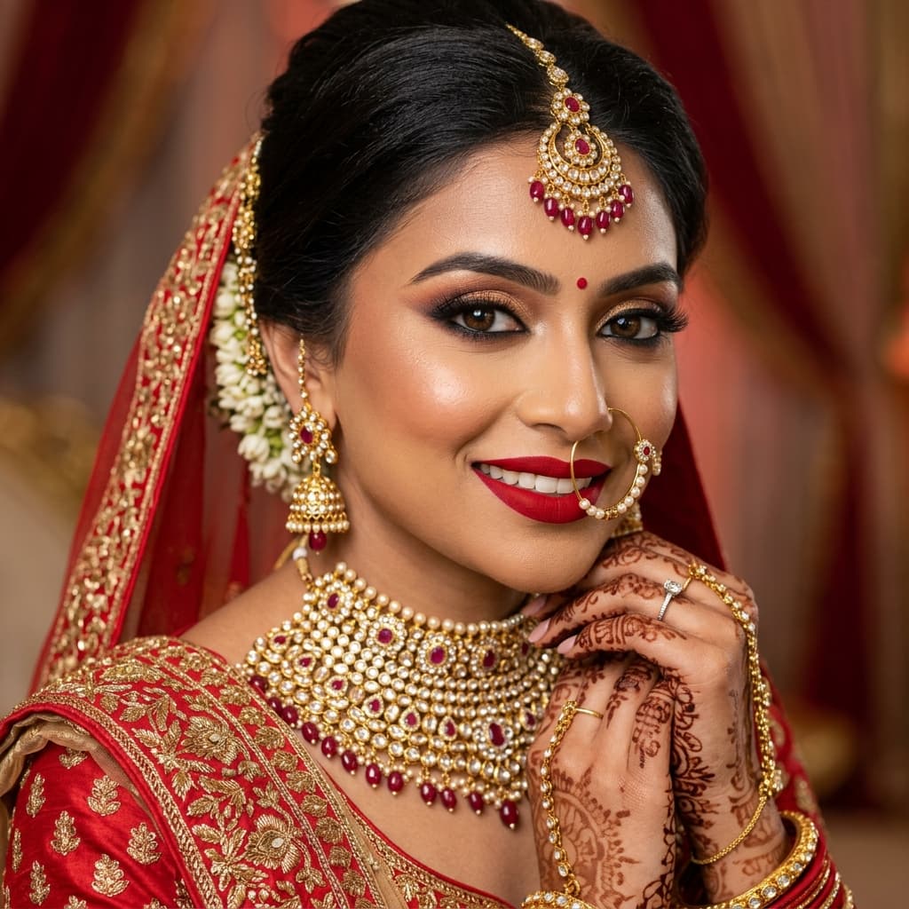 Bridal makeup result